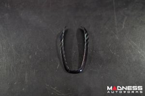 Alfa Romeo Giulia Key Fob Cover  - Carbon Fiber - Blue Candy Main/ Black Accents